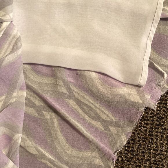 Kenneth Cole Reaction drop waist fitted lined silk skirt purple lavender multi - Picture 13 of 16